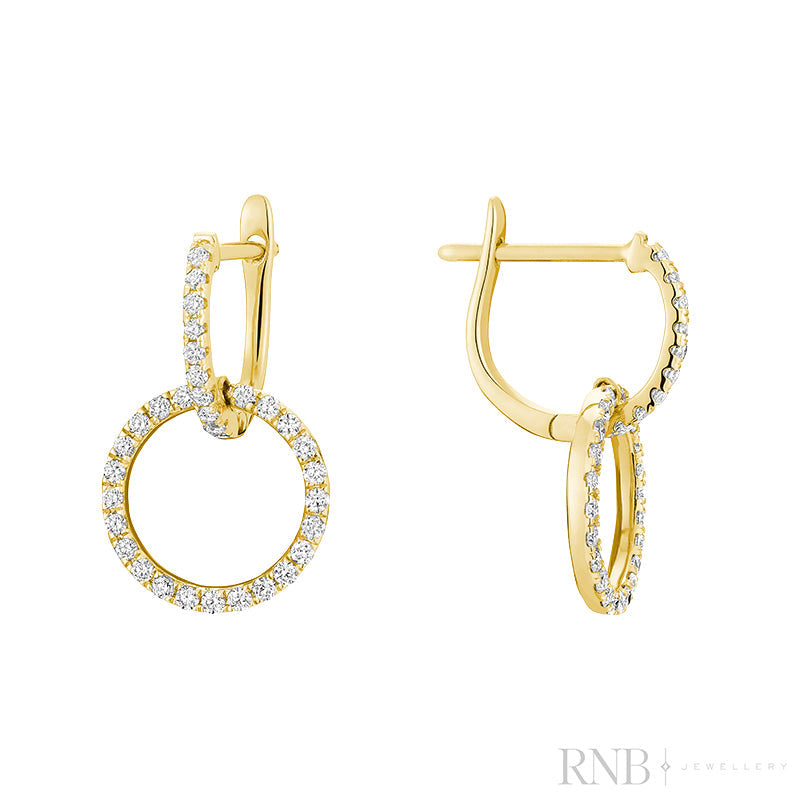 Dainty Dangling Circle Of Life Loop Earrings