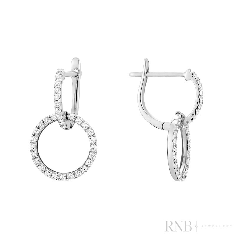 Dainty Dangling Circle Of Life Loop Earrings