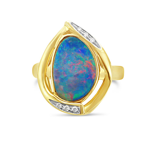 Opal & Diamond Ring