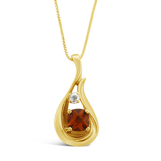 Citrine & Diamond pendant