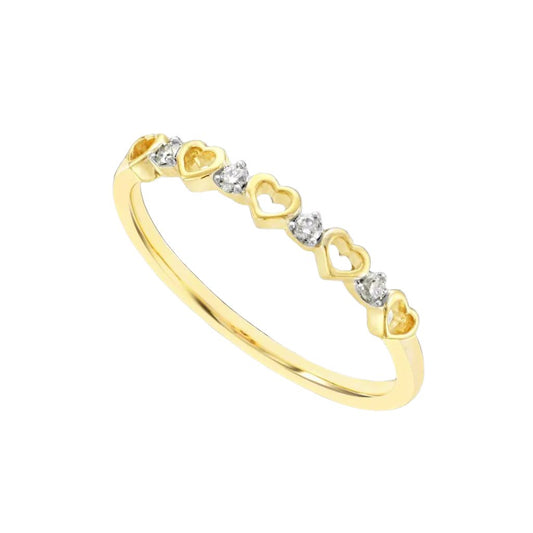 Heart Diamond Stacking Ring