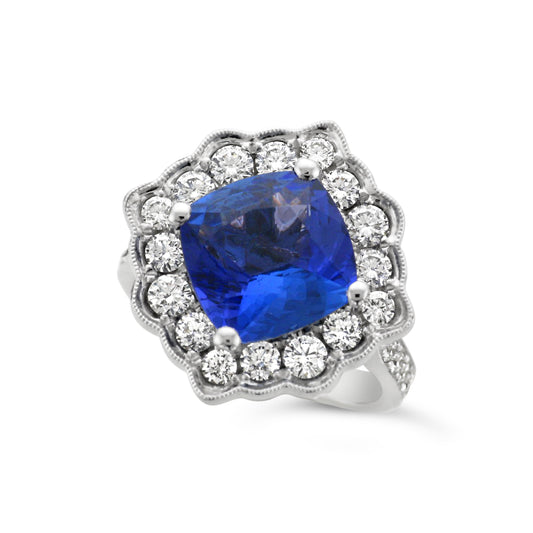 Tanzanite & Diamond Cocktail Ring