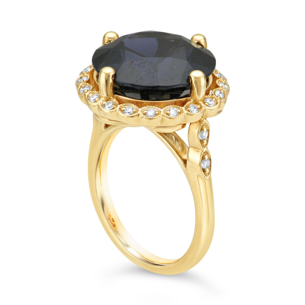 Cobalt Spinel Cocktail Ring