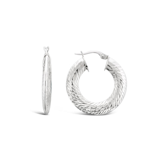 Etched Hoop Earrings