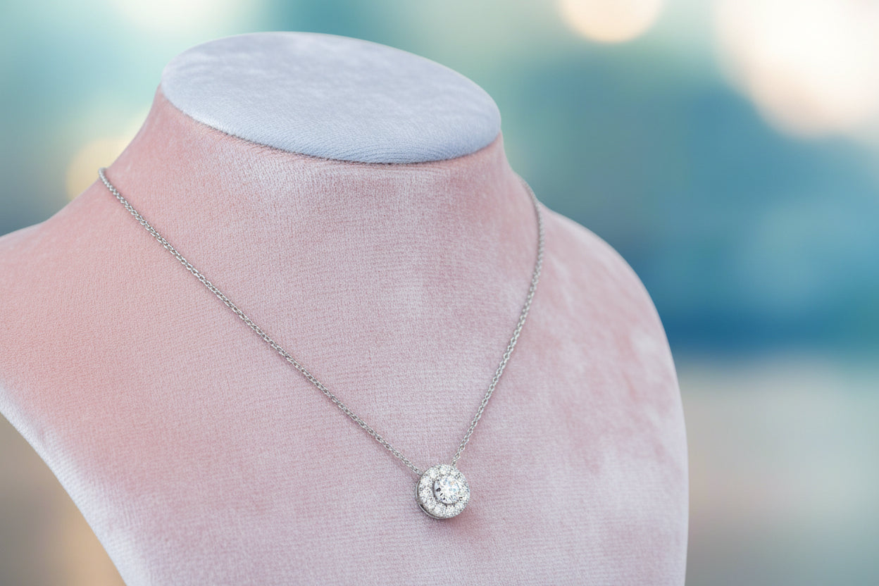 Diamond Halo Pendant