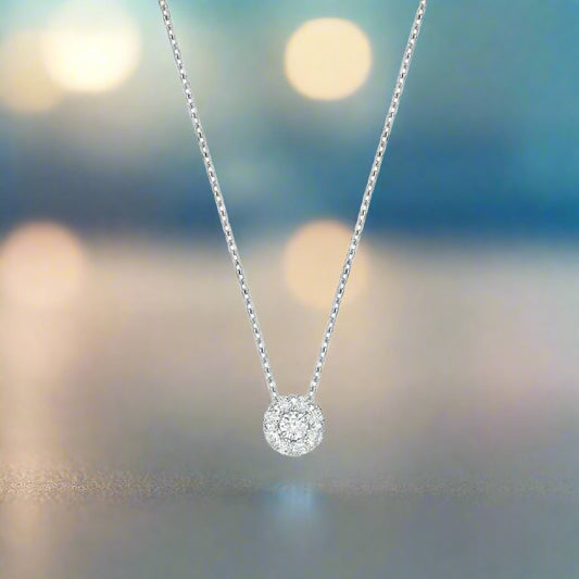 Diamond Halo Pendant