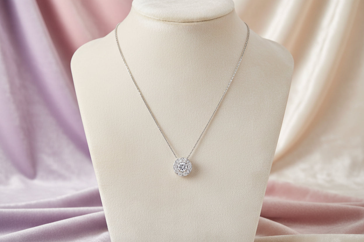 Diamond Halo Pendant