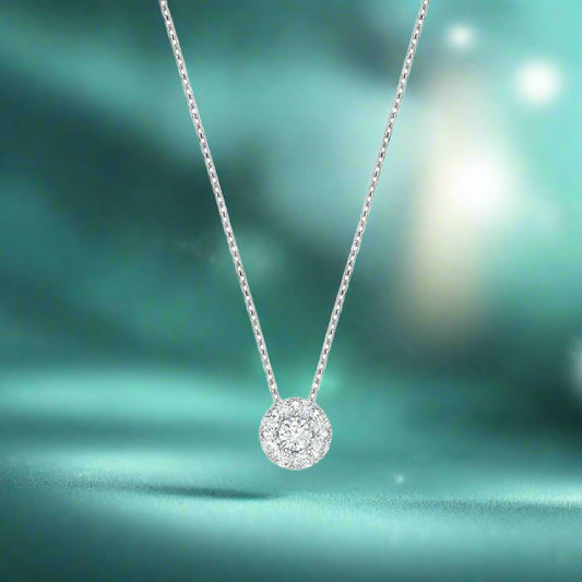 Diamond Halo Pendant