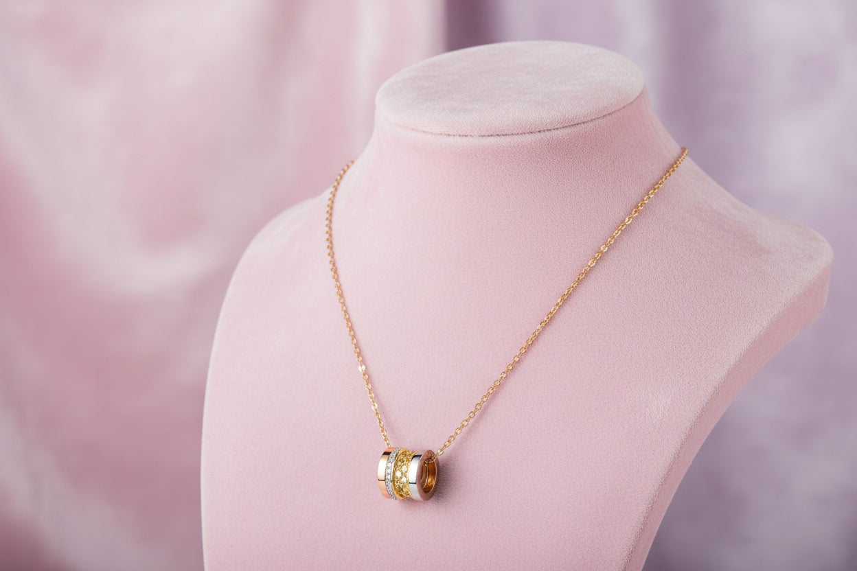 Tri Colour Fashion Necklace