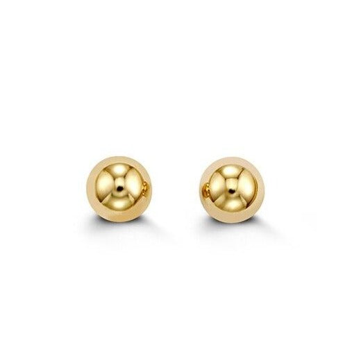 Yellow Gold Ball Studs