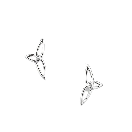 Asymmetrical Trinity Post Earrings