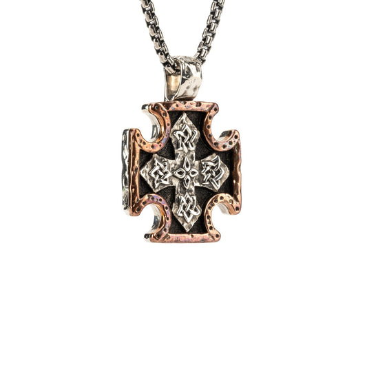 Petrichor Medium Biker Cross Pendant