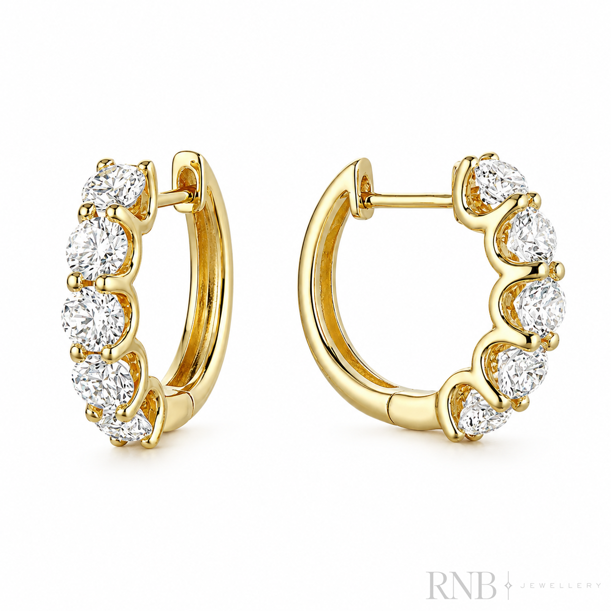Diamond Huggie Earrings