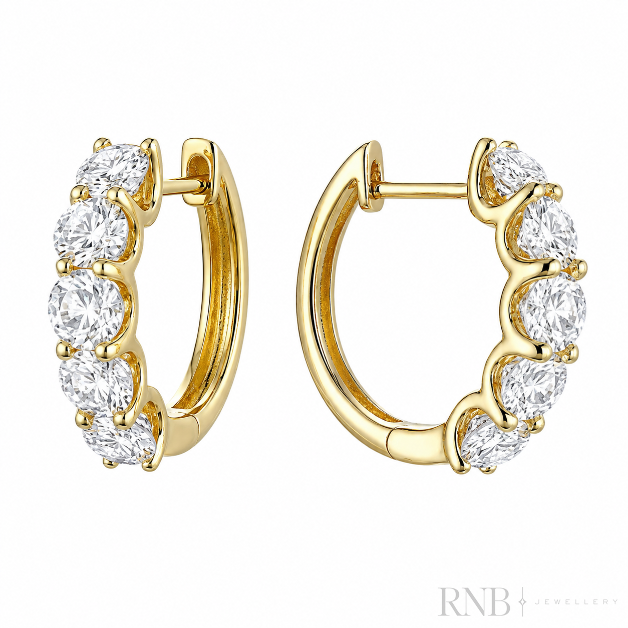 Diamond Huggie Earrings
