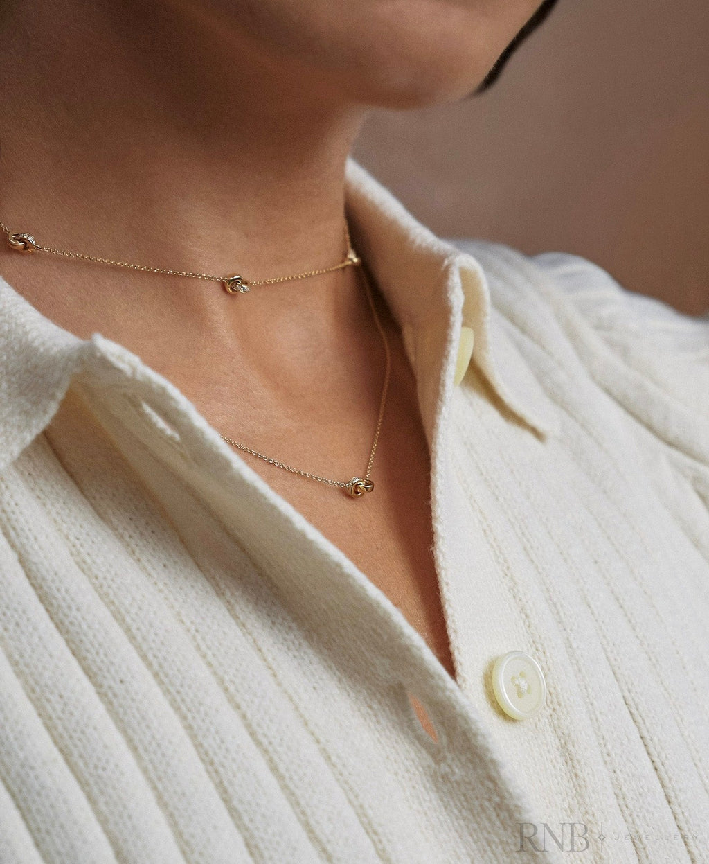 Love Knots Interlocking Diamond Necklace