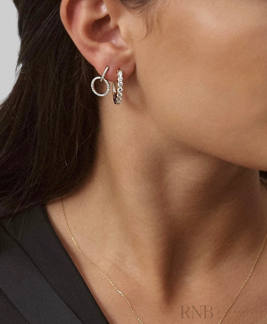 Dainty Dangling Circle Of Life Loop Earrings