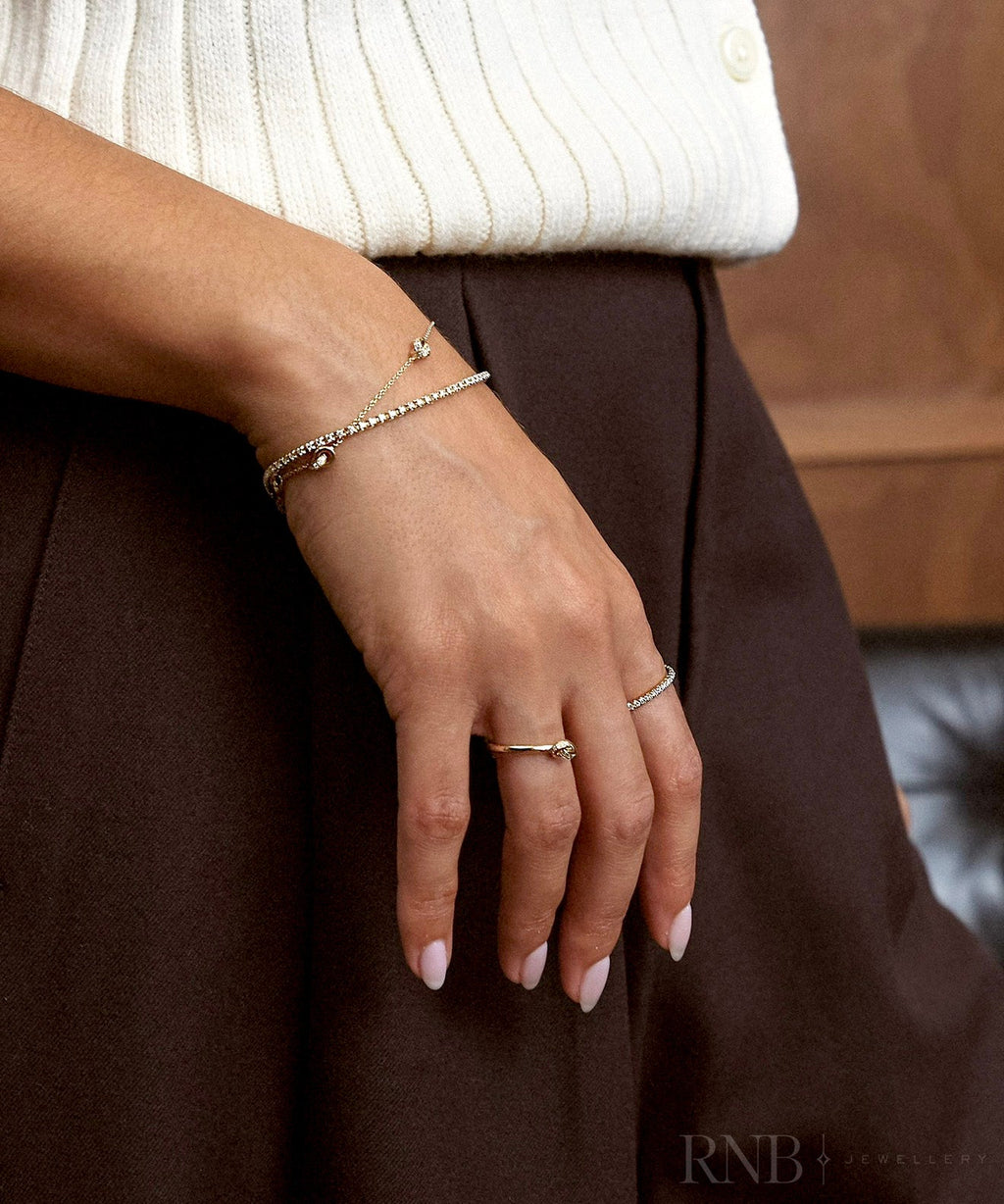 Dainty Interlocking Diamond Ring