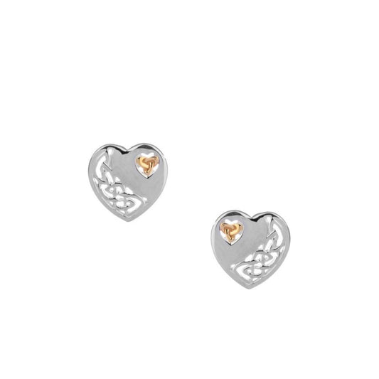 Celtic Heart Post Earrings