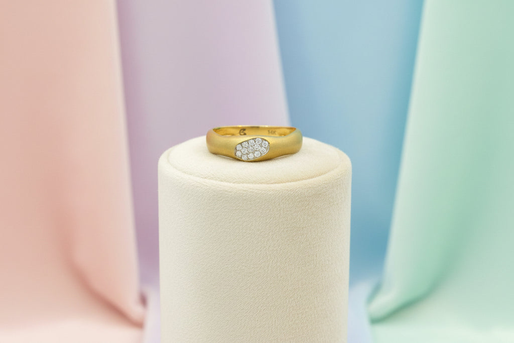 Diamond Ring With Matte Finish