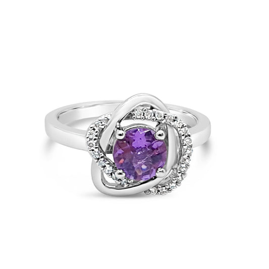 Woven Amethyst Ring