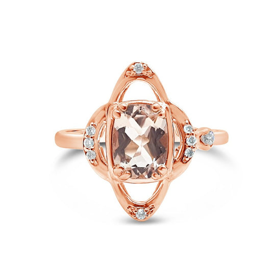 Morganite & Diamond Ring