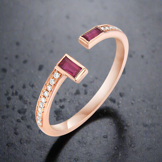 Ruby & Diamond Fashion Ring