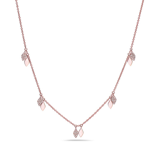 Diamond Leaf Necklace