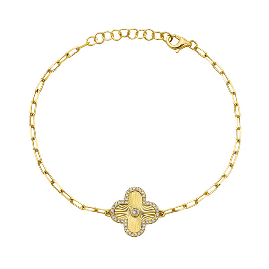 Diamond Dc Clover Bracelet