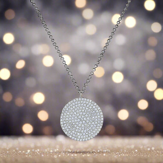 Diamond Disc Necklace