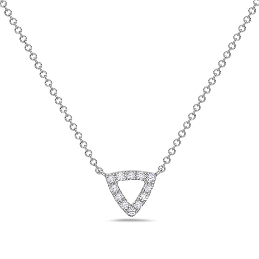 Diamond Triangle Pendant With Chain