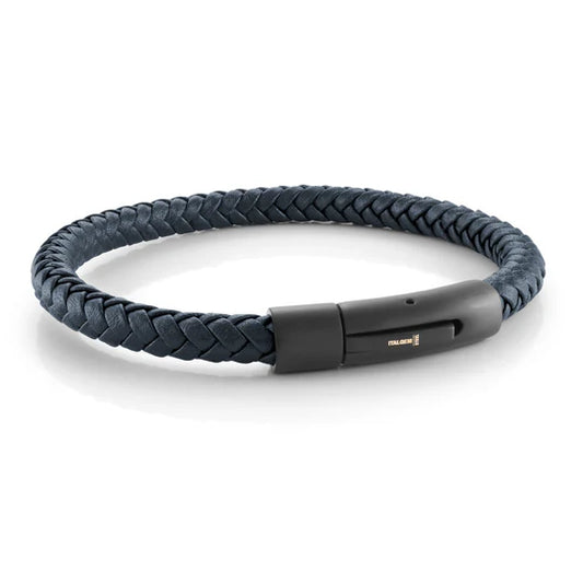 Men's Fashion Blue Leather Bracelet