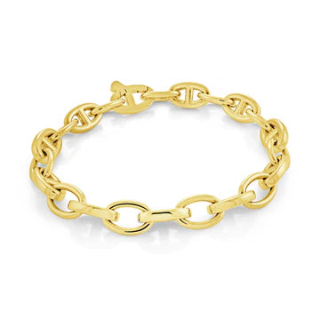 Gold Ion Plated Mariner 9mm Bracelet