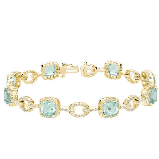 Semi Precious Stone & Diamond Bracelet