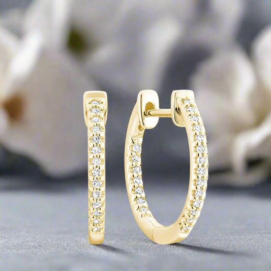 Inside-Out Pave Diamond Hoop Earrings