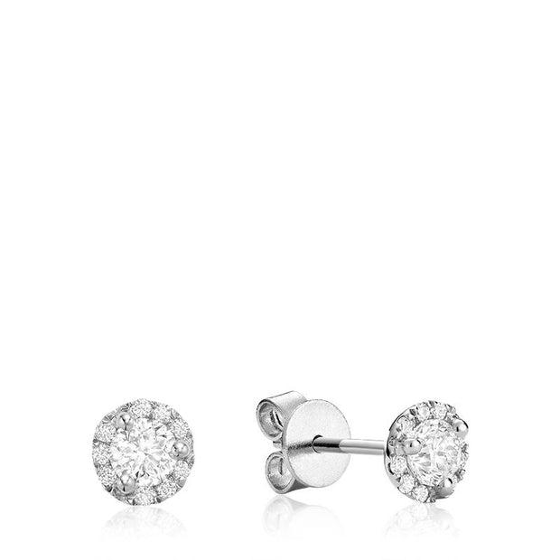 Martini Cup diamond stud earrings