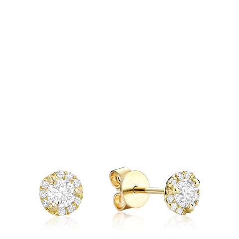 Martini Cup diamond stud earrings