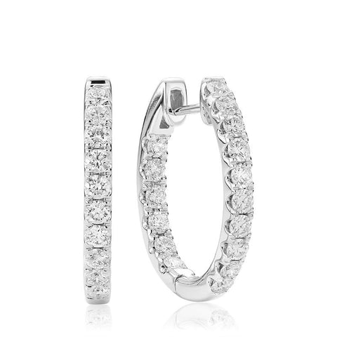 Oval Inside-Out Diamond Earrings