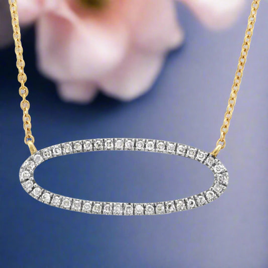 Oval Diamond Pendant