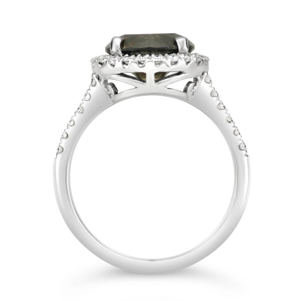 Chocolate Diamond Halo Ring