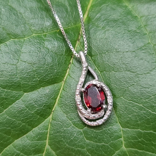 Silver & Genuine Gemstone Pendant