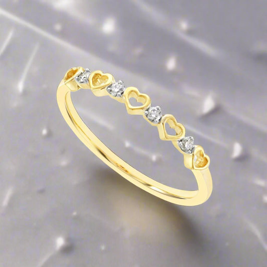 Heart Diamond Stacking Ring