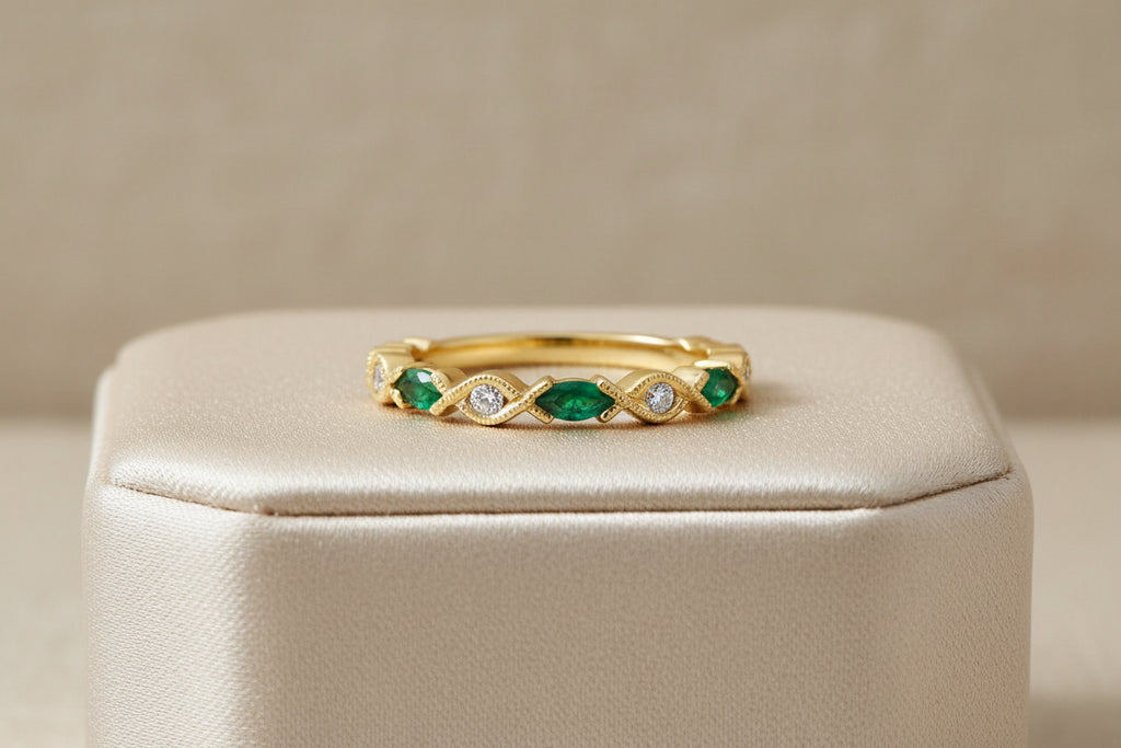 Emerald Stacking Ring