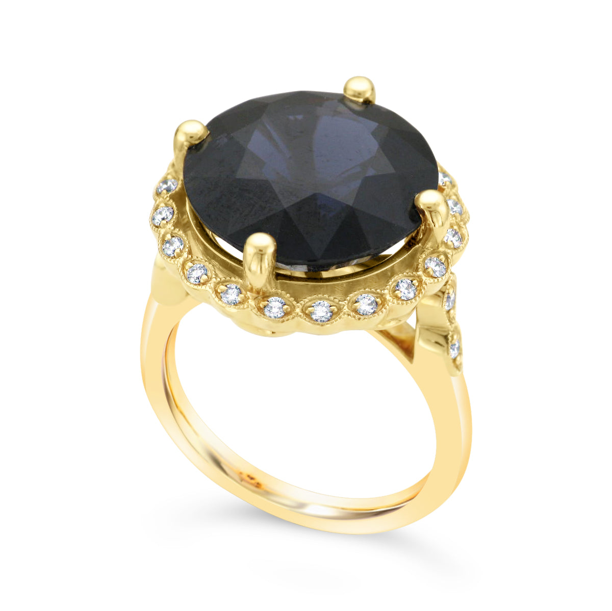 Cobalt Spinel Cocktail Ring