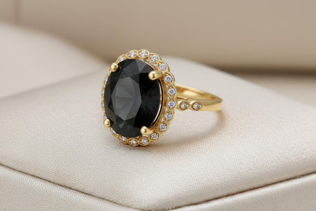 Cobalt Spinel Cocktail Ring