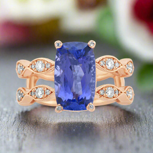 Tanzanite & Diamond Cocktail Ring