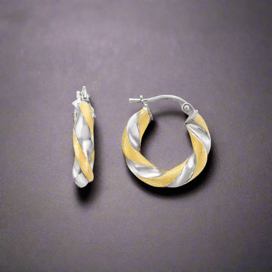 Twisted Gold Hoops