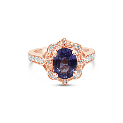 Lavender Purple Sapphire Ring