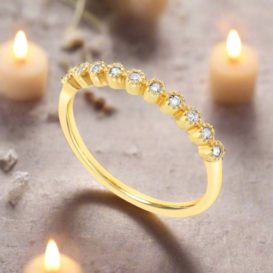 Bezel Diamond Stacking Ring