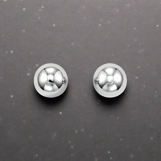 White Gold Ball Studs