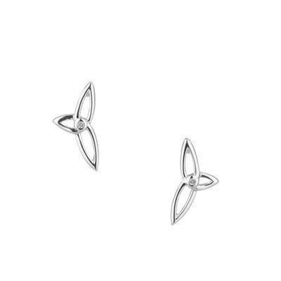 Asymmetrical Trinity Post Earrings